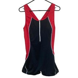 Baleaf Women's One Piece Swimsuit in Red and Black